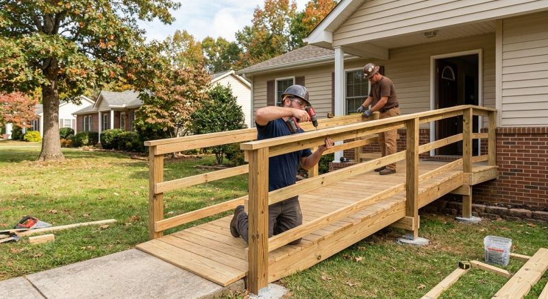 Entrance Ramp Installation in Conroe, TX